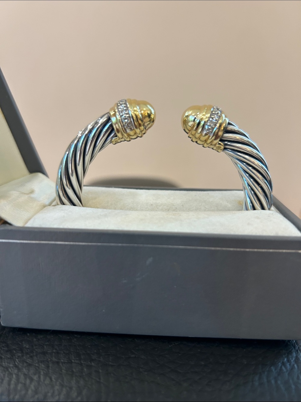 David Yurman cable diamond hinge bracelet